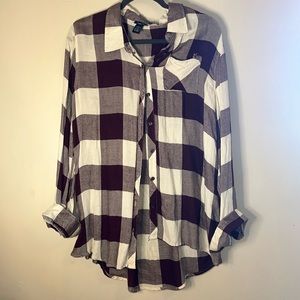 over sized flannel/blouse  XL